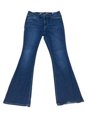 Seven7 Flared Denim Jeans Size 6 Slim Flare Blue Stretch Womens